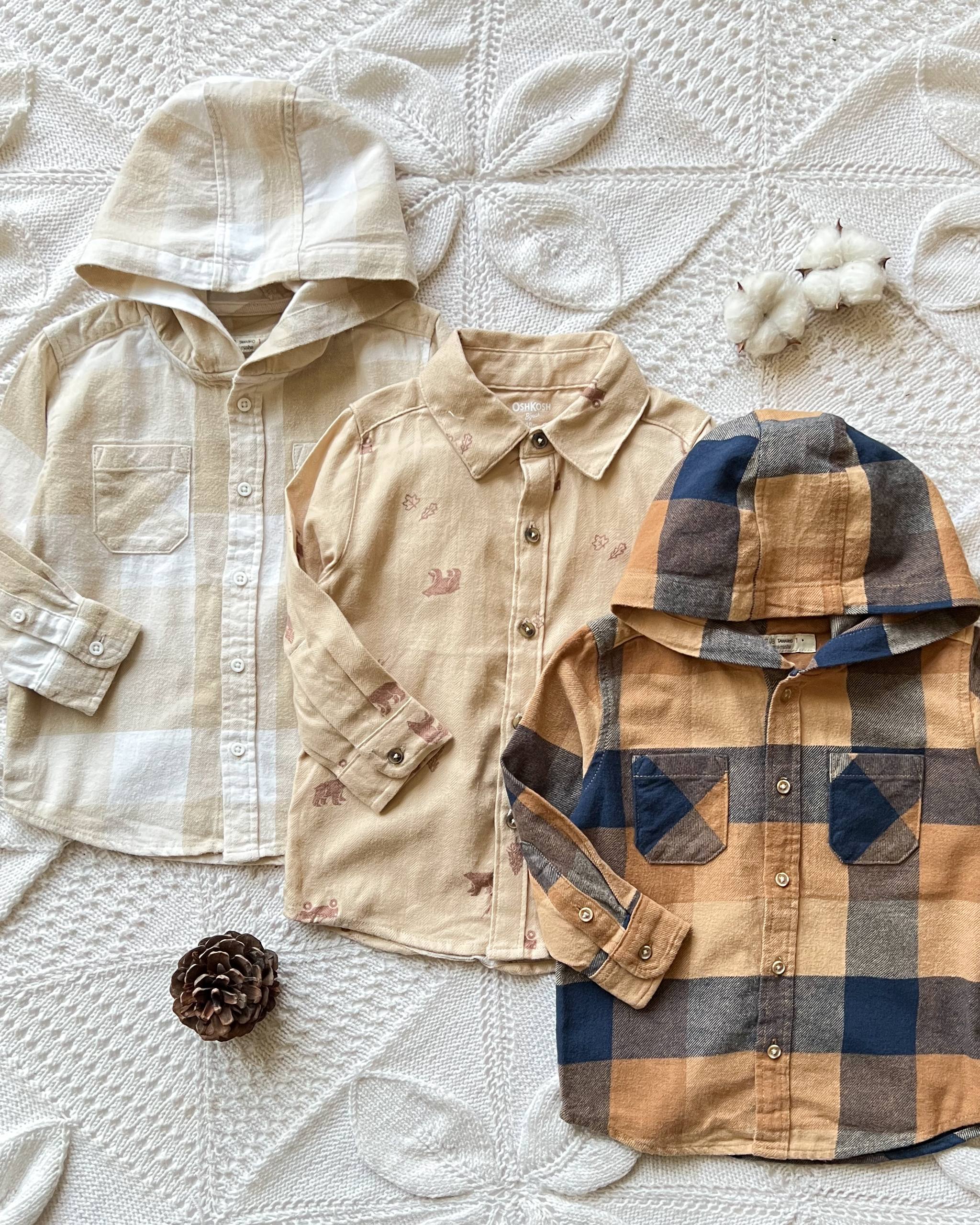 پیراهن پسرانه پشمی نازک babyclub , oshkosh